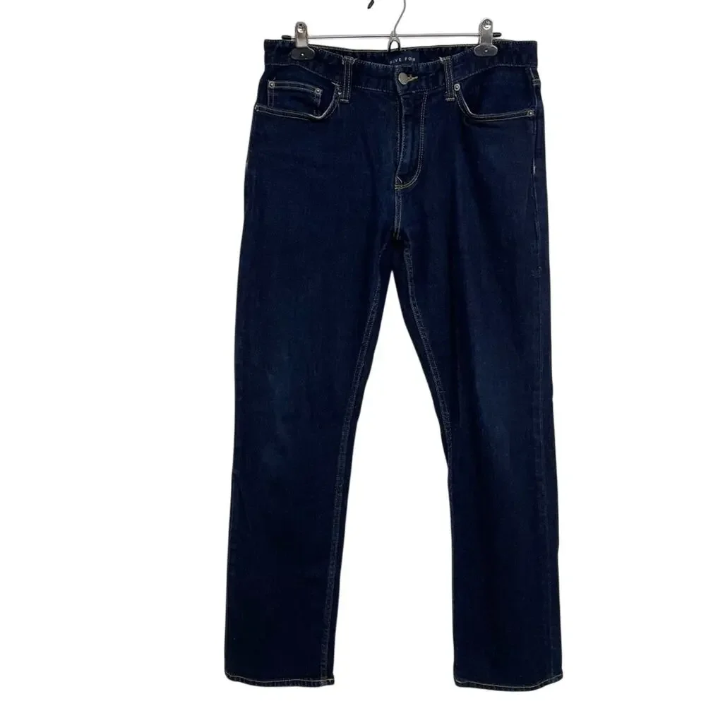 Five Four Mens Dark Wash Straight Leg Jeans Womens 32 Blue Denim Casual Fall
